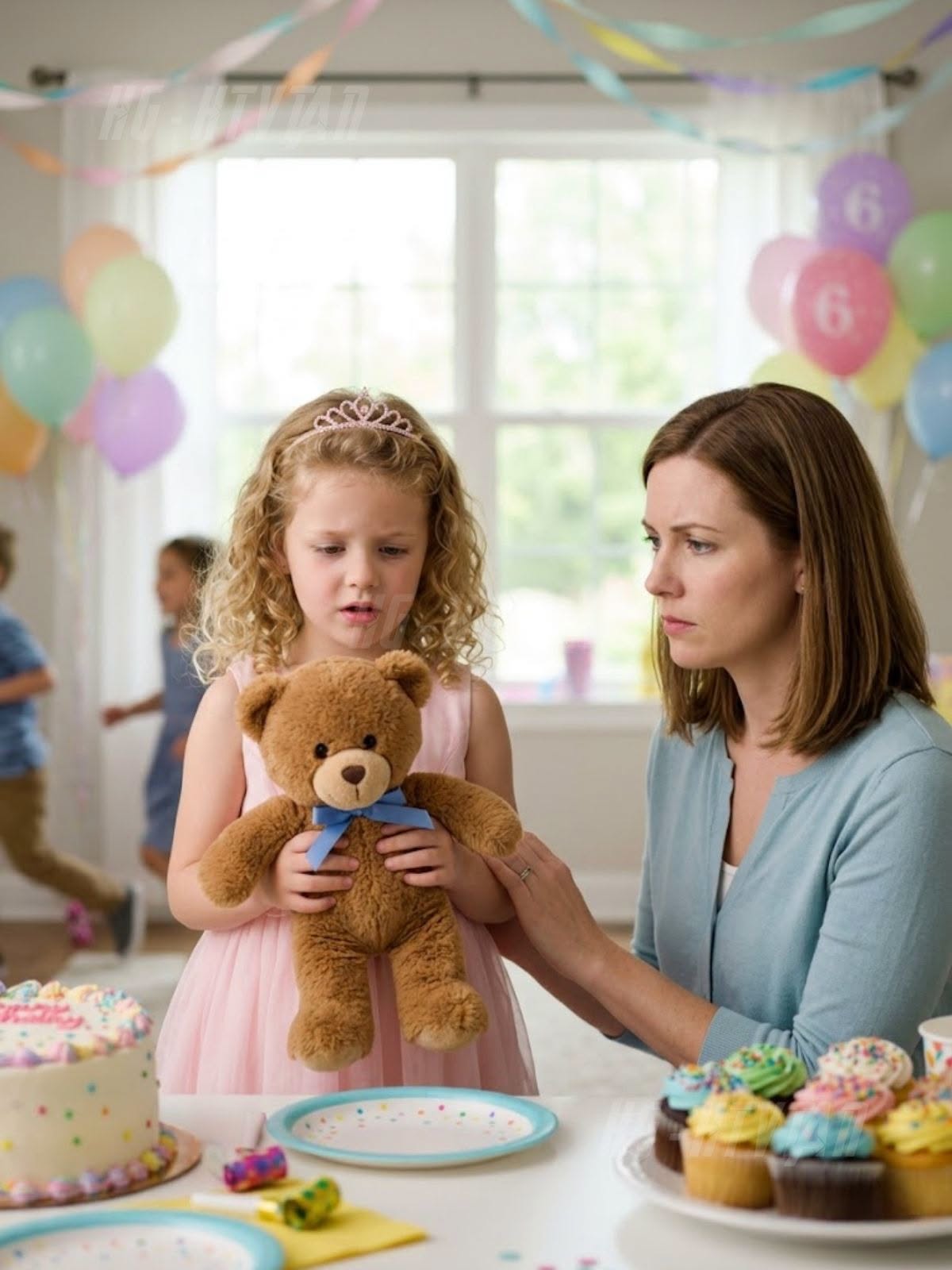 My daughter thought her grandparents had sent her a birthday teddy bear, but the moment she held it too quietly in the living room doorway