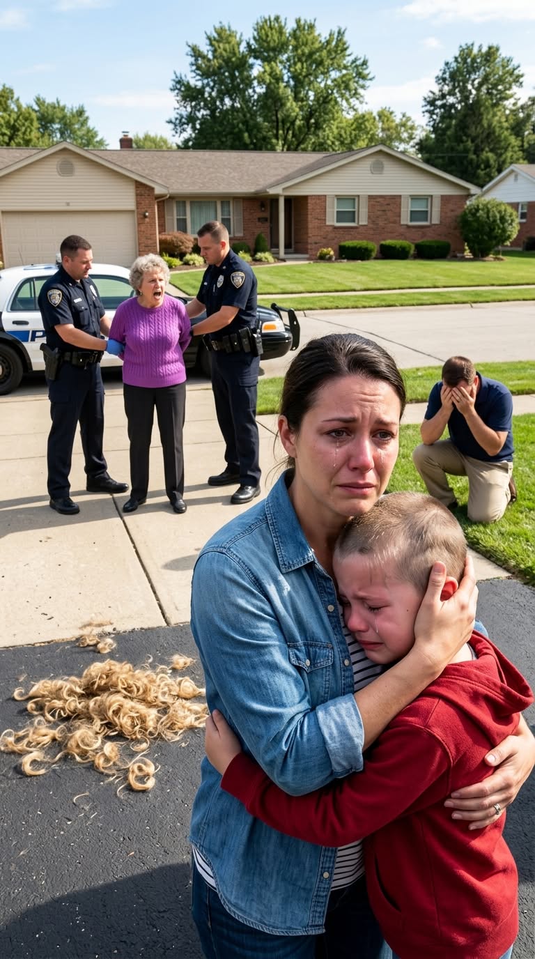 My mother-in-law faked a medical emergency to take my 5-year-old son from school. When she brought him back, his head was shaved bald, covered in scratches