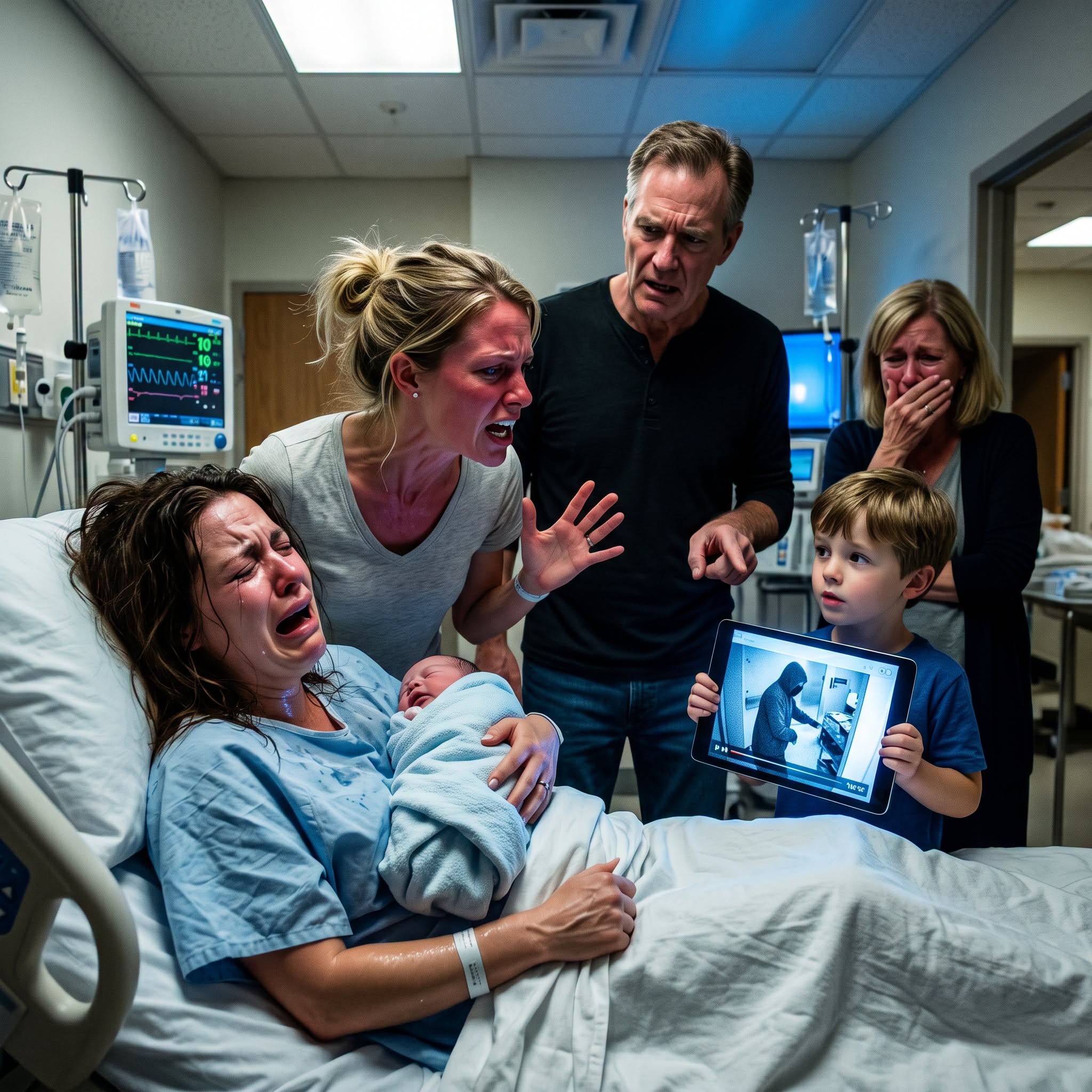 Right after giving birth, my family questioned my baby’s father—but my 5-year-old son suddenly showed something that made them all go pale