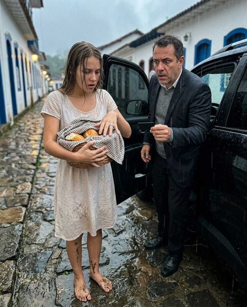 A barefoot bread girl was walking through the rain with his missing fiancée’s ring on her left hand.