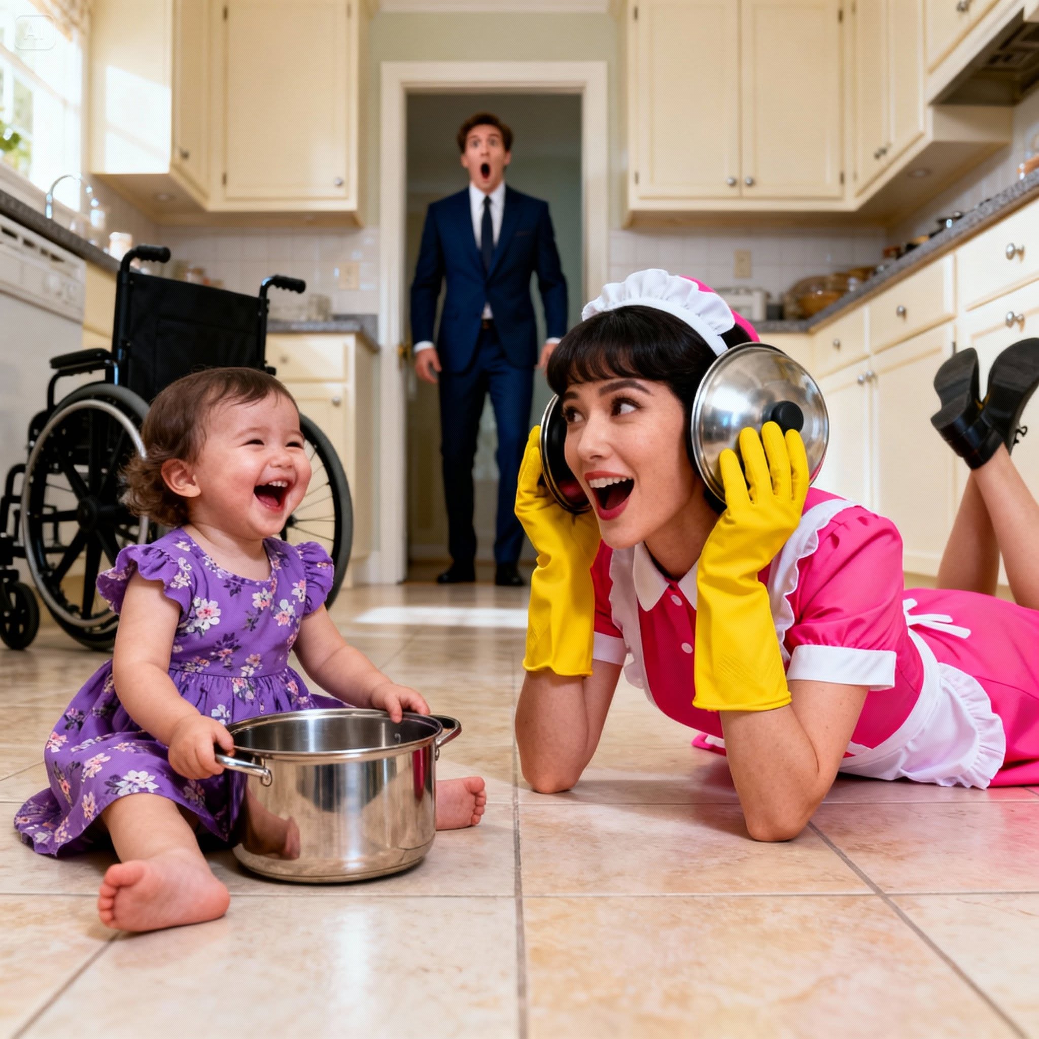BUSINESSMAN hides cameras to protect his paralyzed daughter — UNTIL HE SEES what the CLEANER is doing"