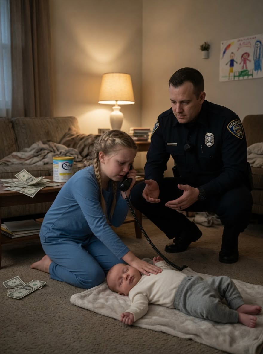 A 7 Year Old Girl Called 911 Whispering, “My Baby Is Getting Lighter” And a Quiet Officer Realized This Family Had Been Left Alone Too Long