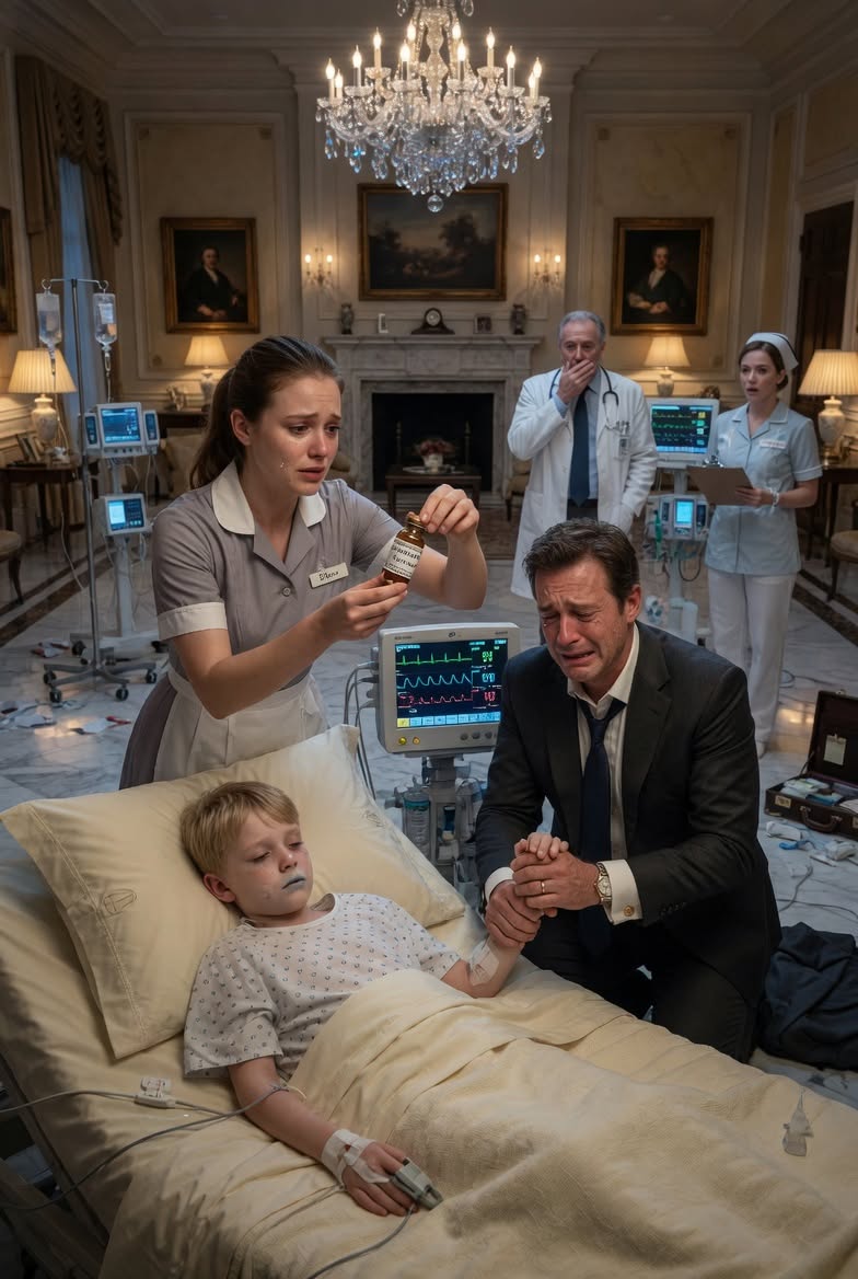 THE BILLIONAIRE WAS TOLD HIS 8-YEAR-OLD SON HAD ONE HOUR LEFT… THEN THE MAID DID THE ONE THING MONEY COULD NEVER DO