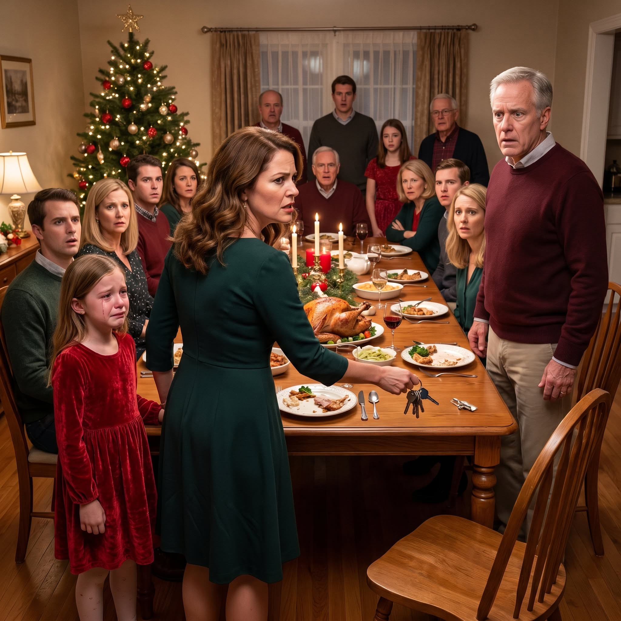 My Father Shoved My 9-Year-Old Girl Out Of Her Chair During Christmas Dinner. “This Seat Is For My Real Grandchild!” She Landed On The Floor Before 20 Family Members.