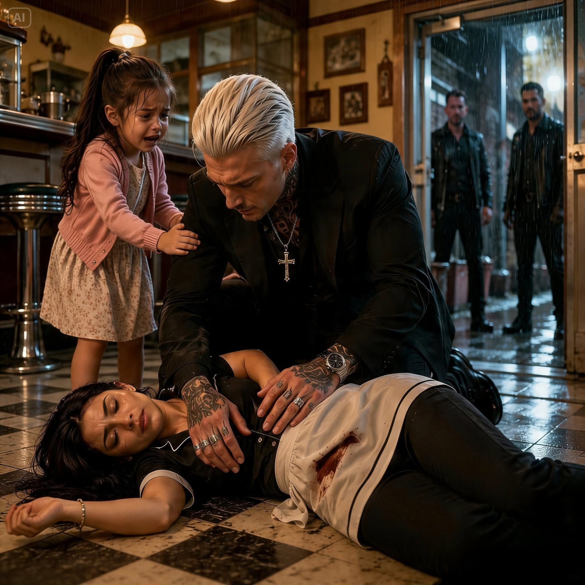 A Waitress’s Terrified Little Girl Ran to the Feared Mafia Boss Crying “They Beat My Mom” — But When His Hidden Doctor’s Hands Saved Her, A Dead Husband’s Secret Pulled Them Into Danger, Corruption, and a Love Neither of Them Was Supposed to Want