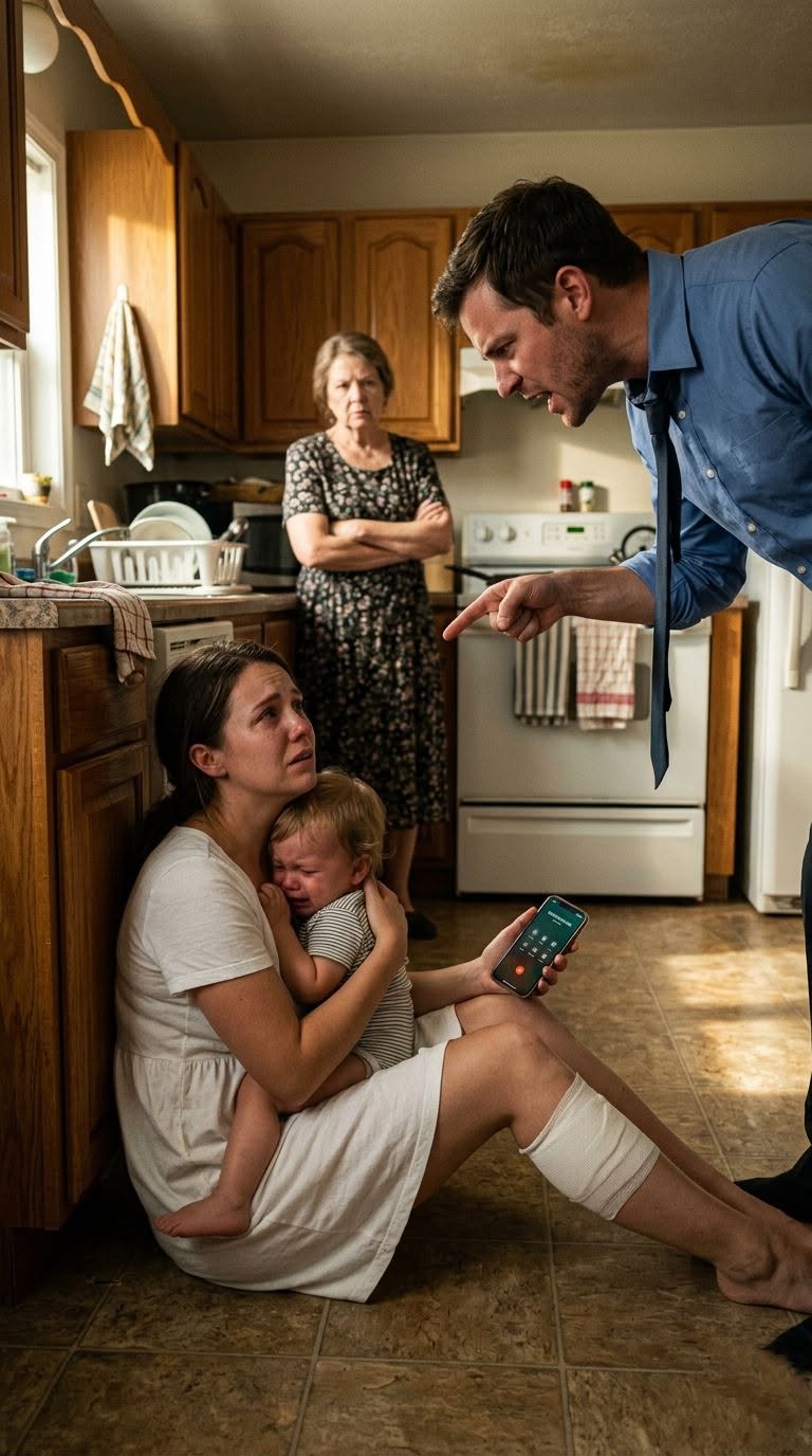 When my husband violently shoved me to the floor, breaking my leg, I gave my 4-year-old daughter the secret signal. She ran to the phone and called the one number he didn't know about: "Grandpa, Mom looks like she's going to die!"