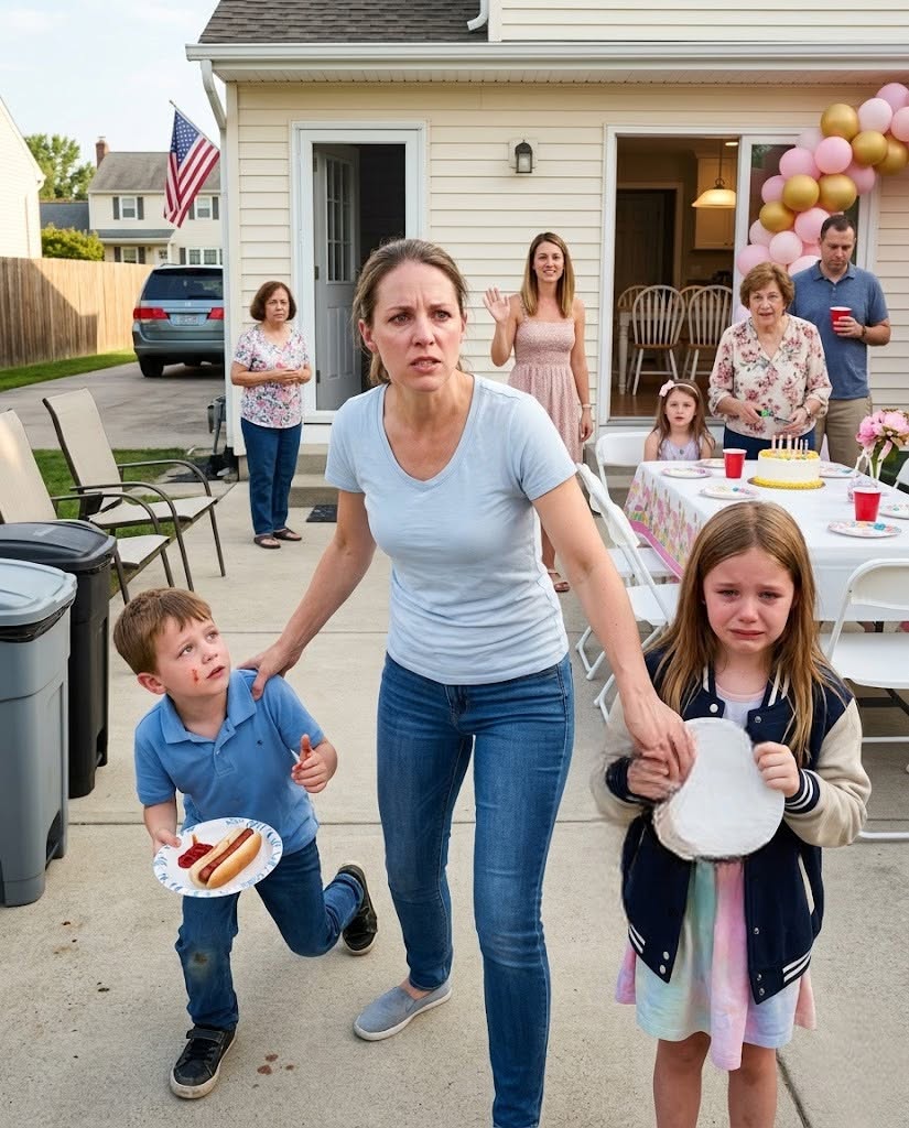 When I stepped through my mother-in-law’s gate, my son was sitting on the patio eating from his lap