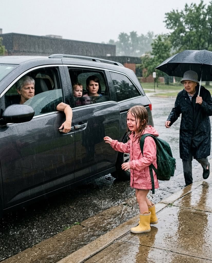 At school pickup, my parents drove away with my sister’s kids right in front of my daughter. When Lily ran to the car expecting her usual ride, my mother rolled down the window and coldly told her to walk home in the rain