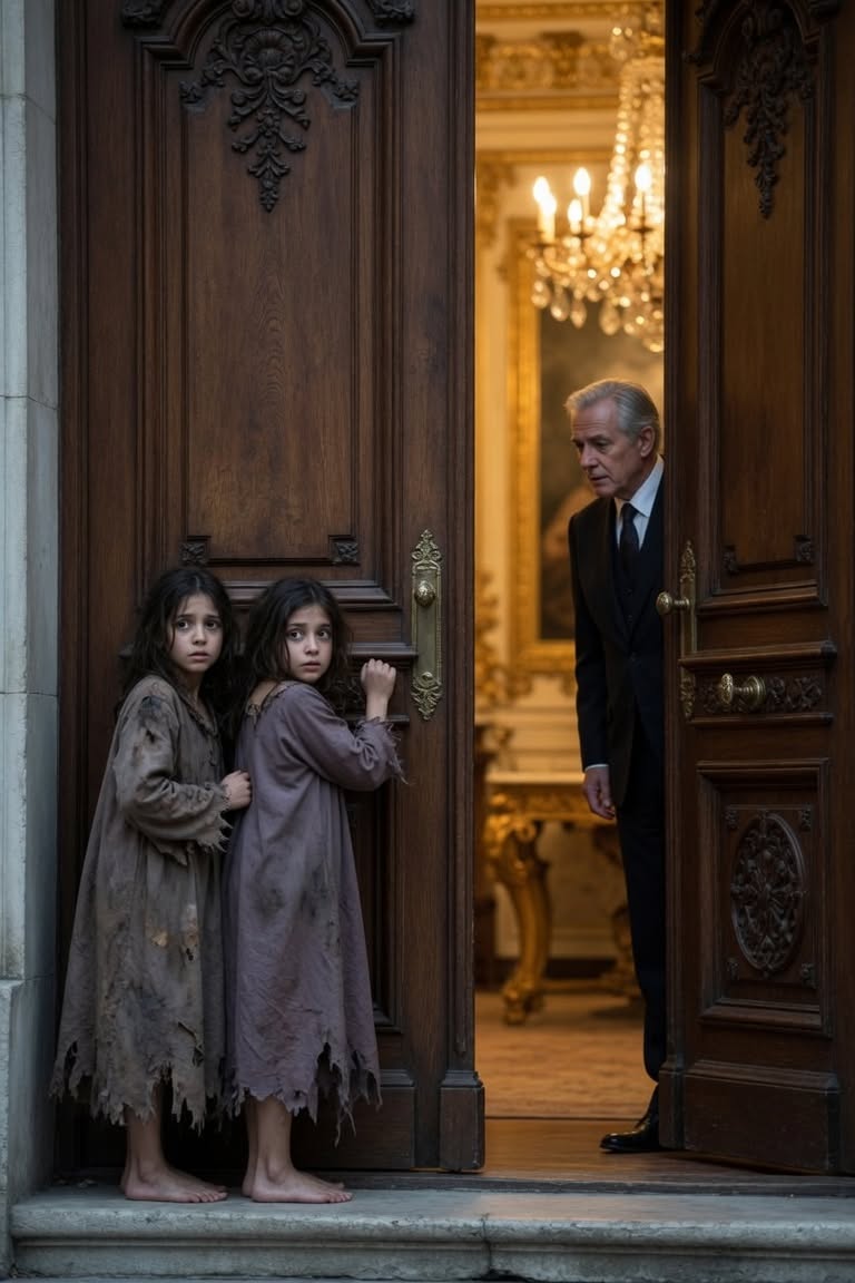 TWO POOR GIRLS KNOCKED ON A BILLIONAIRE’S DOOR TO ASK FOR FOOD—WHAT HAPPENED NEXT WAS UNBELIEVABLE