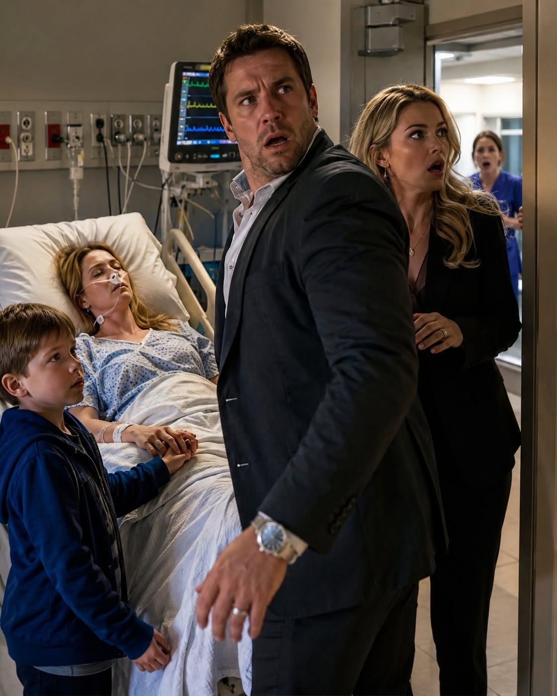 I woke from a coma to my nine-year-old son whispering the most horrifying words I had ever heard: “Don’t open your eyes, Mom… Dad is waiting for you to die