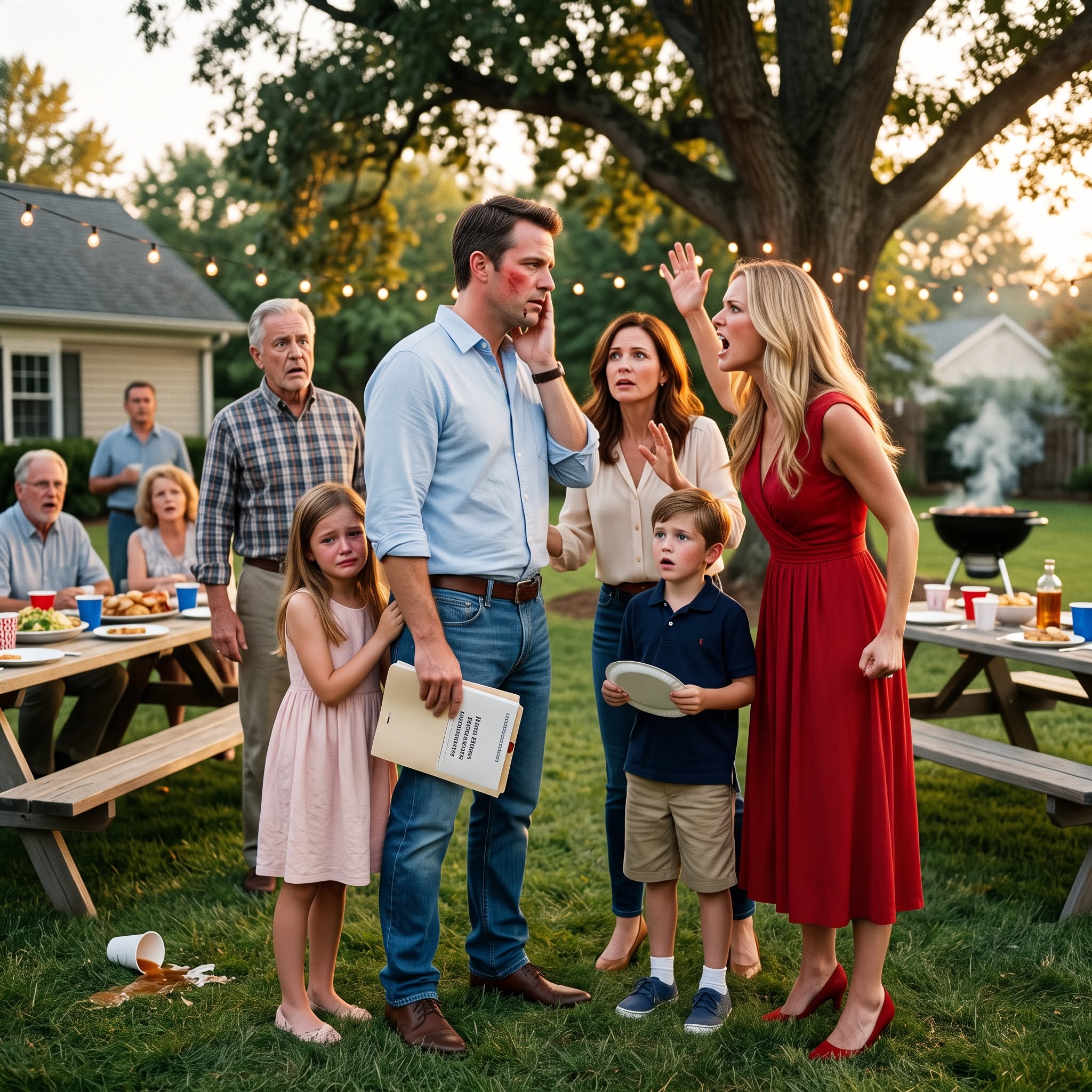 SHE HUMILIATED ME IN FRONT OF MY CHILDREN, SAYING I WASN’T THEIR REAL FATHER — BUT MY CALM REPLY MADE EVERYONE WAIT IN SILENCE.