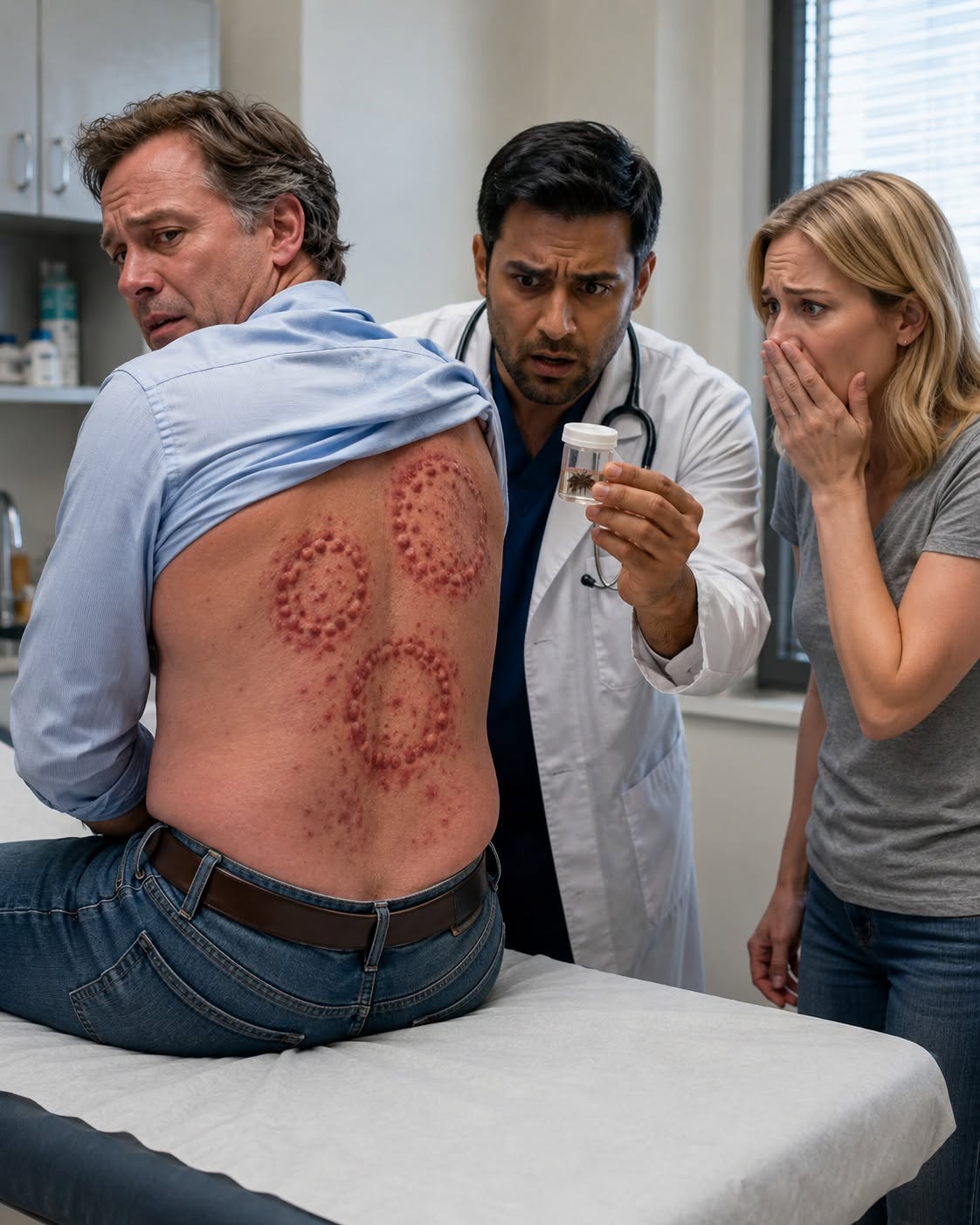 I thought I was looking at a simple rash—until a doctor took one look at my husband’s back, went ghostly pale, and whispered, “Don’t go home. Call the police.