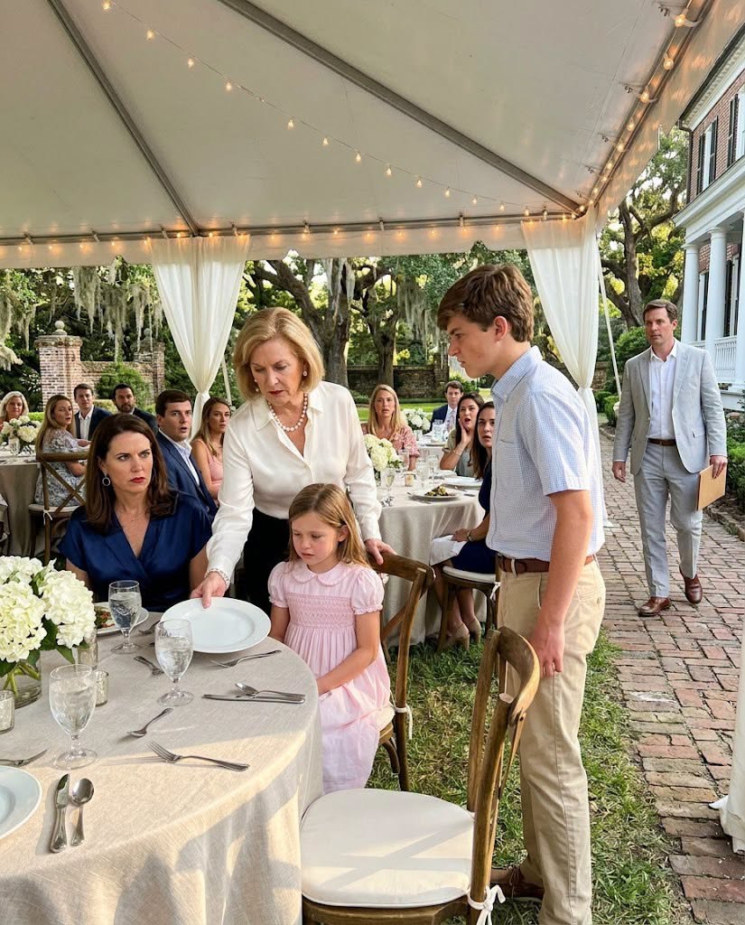 My mother lifted the dinner plate out of my adopted daughter’s hands in front of seventy guests and said, “She eats in the kitchen