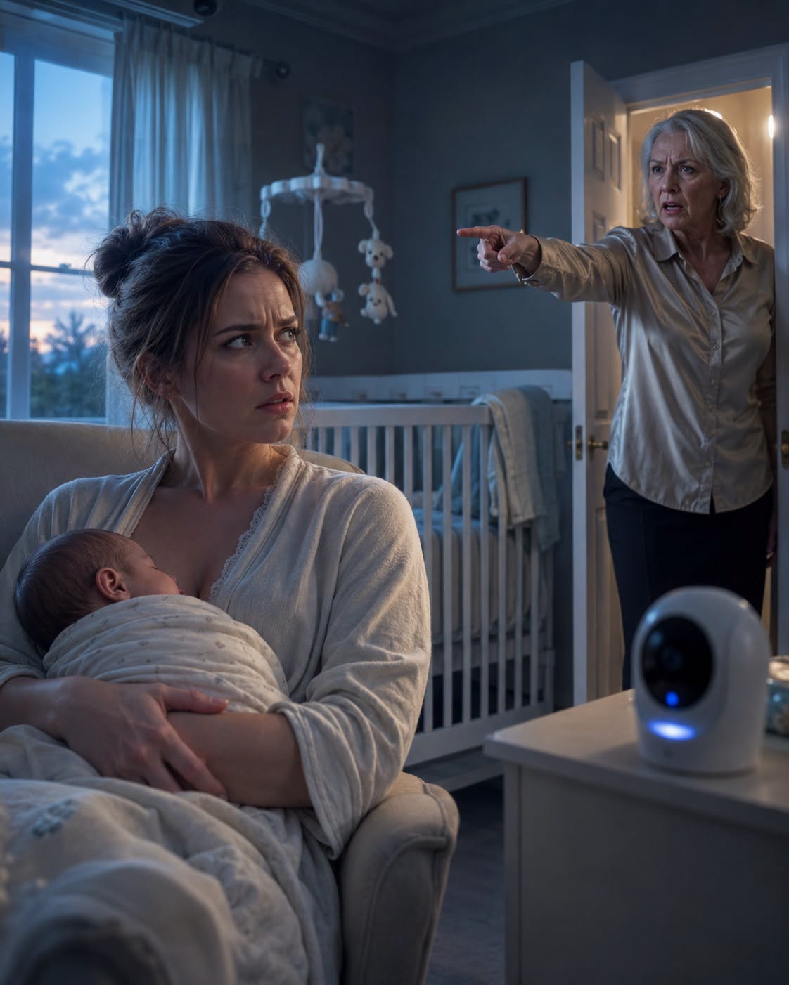 “That Baby Isn’t My Son’s!” My Mother-in-Law Stormed Into the Nursery and Tried to Take My Newborn—But the Baby Monitor Captured the Moment That Shattered Every One of Her Lies