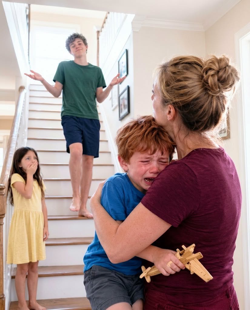 My stepson smashed my 8-year-old son’s handmade airplane, looked me in the eye, and said I was not his real mom—so that night