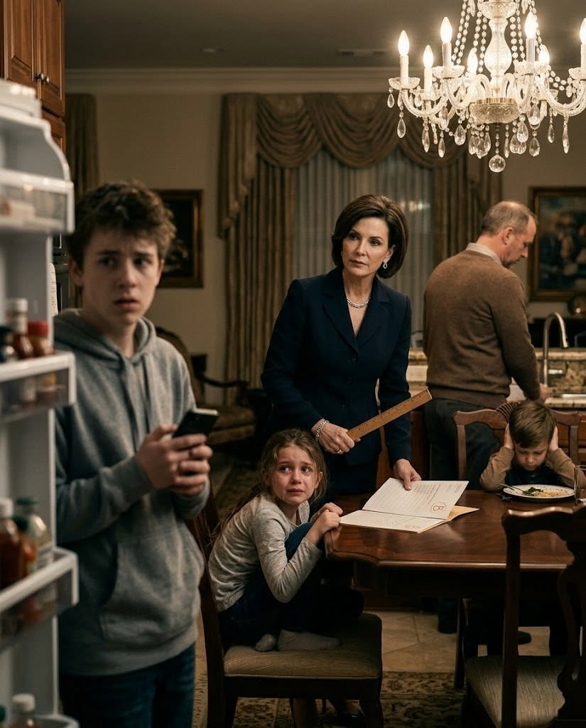 My mother slammed Lily’s report card onto the dining table, lifted the wooden ruler, and said, “In this house, a B is a disgrace.” Dad kept rinsing his coffee mug and told me not to “exaggerate.” They thought my ten-year-old sister had nowhere to go—until the photos, audio files, and that tear-stained report card were already waiting inside a folder with our school counselor’s name on it.