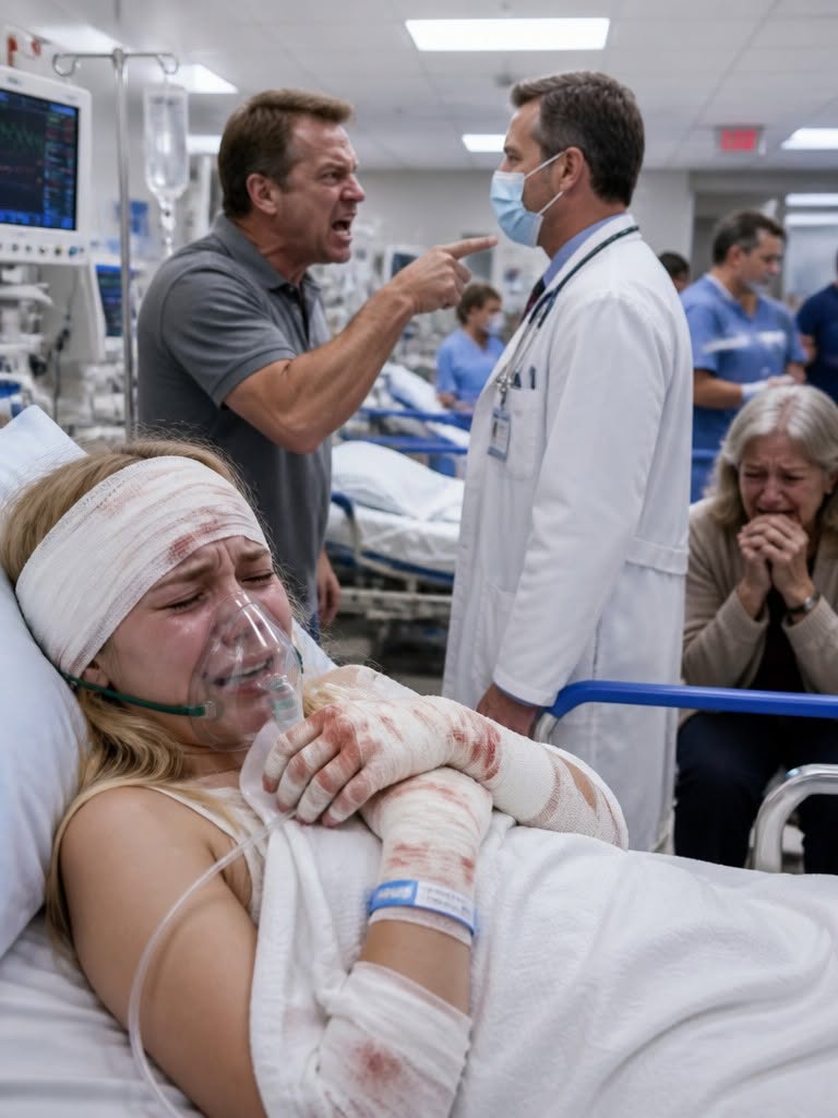 After my brother and I were rushed into emergency surgery from the same crash, my parents slammed a forged DNR order onto my chest, demanding, 'Save him first