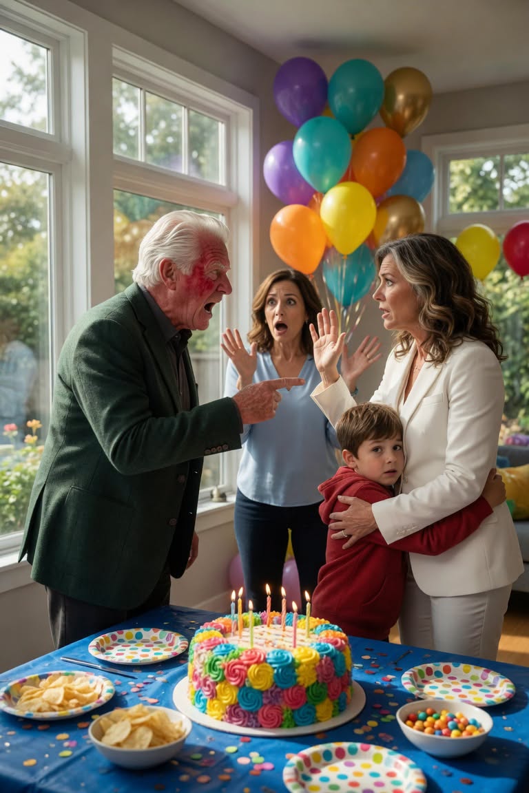 My father showed up uninvited at my son’s seventh birthday party with a lawsuit threat in one hand and a gift bag in the other