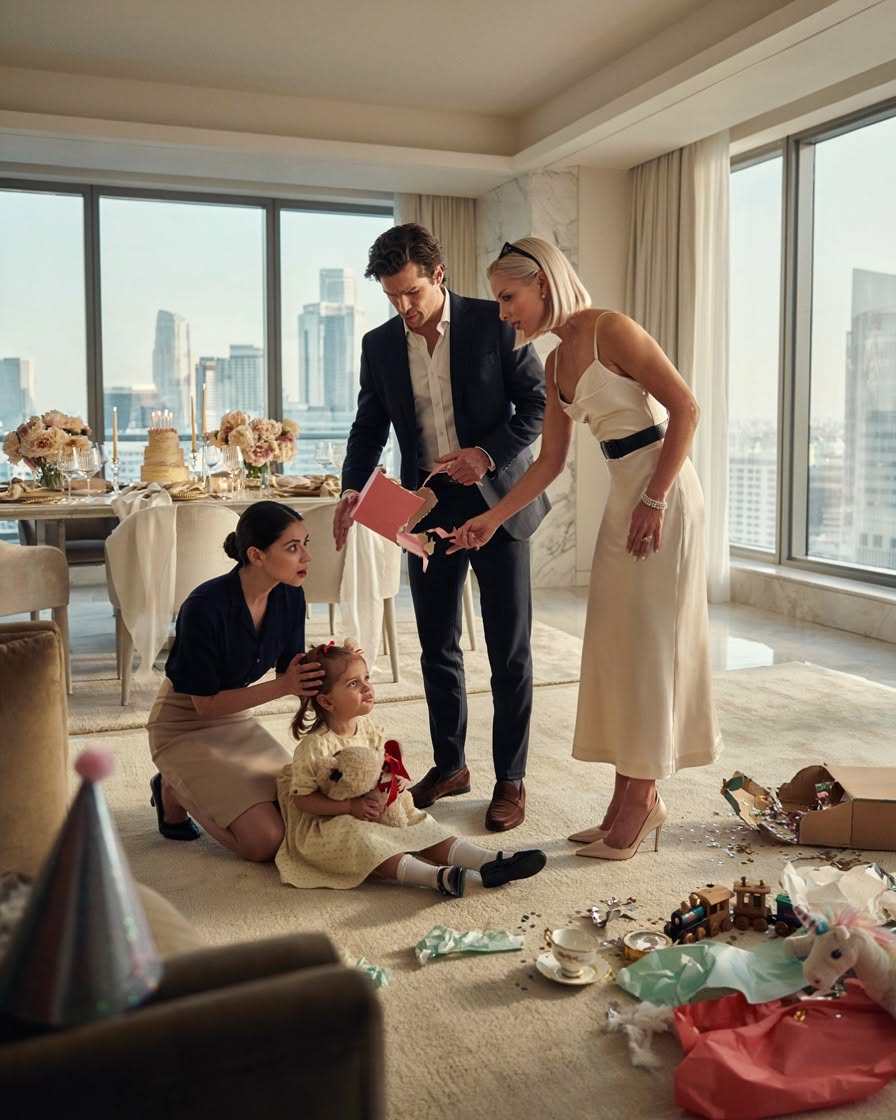 At my employer’s engagement gala, his fiancée called me “the help” and tore apart my daughter’s birthday gifts to remind us we did not belong there.