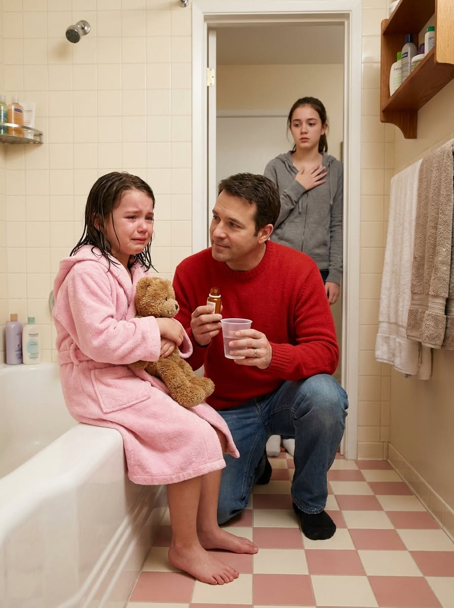 My five-year-old daughter always bathed with my husband. They would stay in there for more than an hour every night.