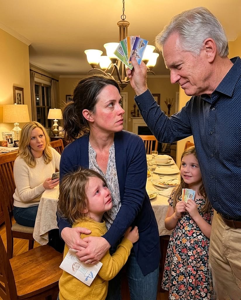 At Sunday dinner, Dad waved Disneyland tickets for my niece while my eight-year-old stood beside me