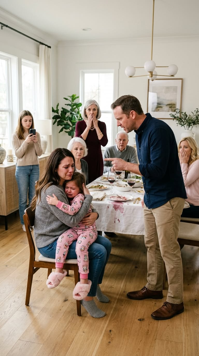My Husband Hurted Me for Taking Our 104°F Daughter to the ER Instead of Serving His Mother's Dinner Guests—One Phone Call Exposed Every Secret He'd Been Hiding