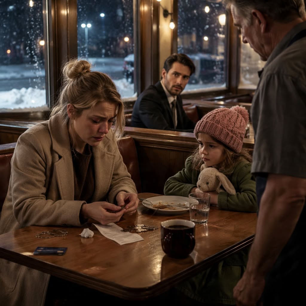 I LET A BILLIONAIRE BUY MY DAUGHTER PANCAKES ON CHRISTMAS EVE - THEN HE SAID THE PLACE I WAS RUNNING TO NO LONGER EXISTED