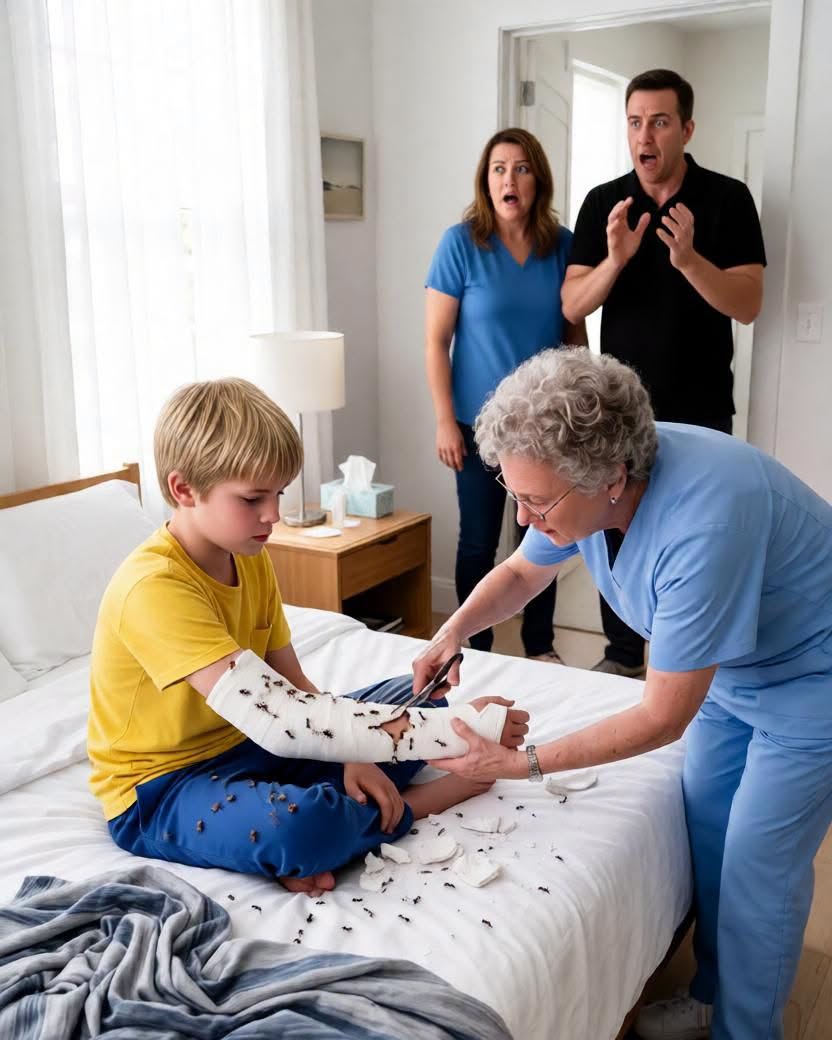 The boy was screaming that something had b!tten him under his cast; his dad called him crazy… until the nanny tore it all open and found the syr!nge