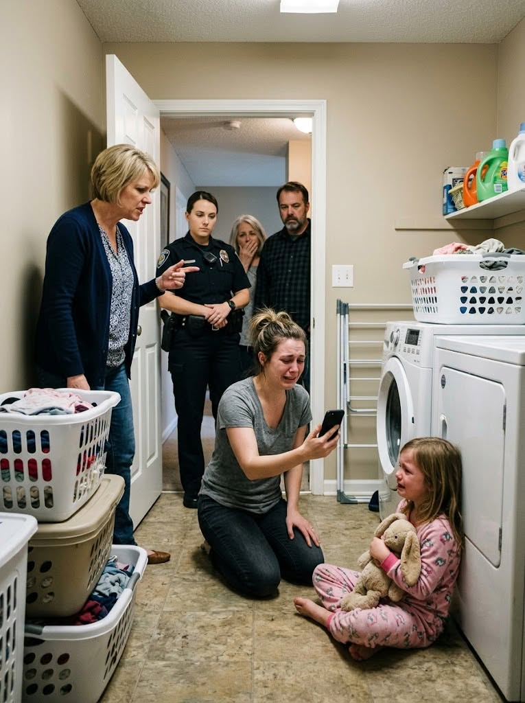 My 5-Year-Old Hid Behind the Washing Machine With a Mark on Her Face — One Photo Exposed the Truth and Made Me Call the Police