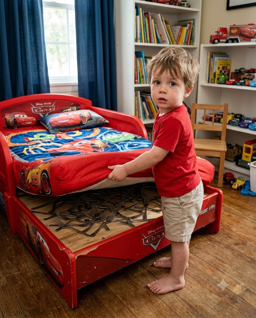 I Found Dozens of Forks Hidden Beneath My Son’s Mattress—But When I Tried to Remove Them, He Burst Into Tears and Said His Father Had Ordered Him to Keep Them Secret