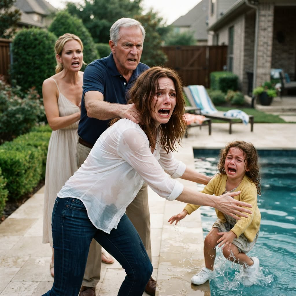 My Little Daughter Was Screaming In The Pool After My Sister Pushed Her In, But The Moment My Father Stopped Me From Saving Her, I Knew I Had To Protect Her From My Own Family