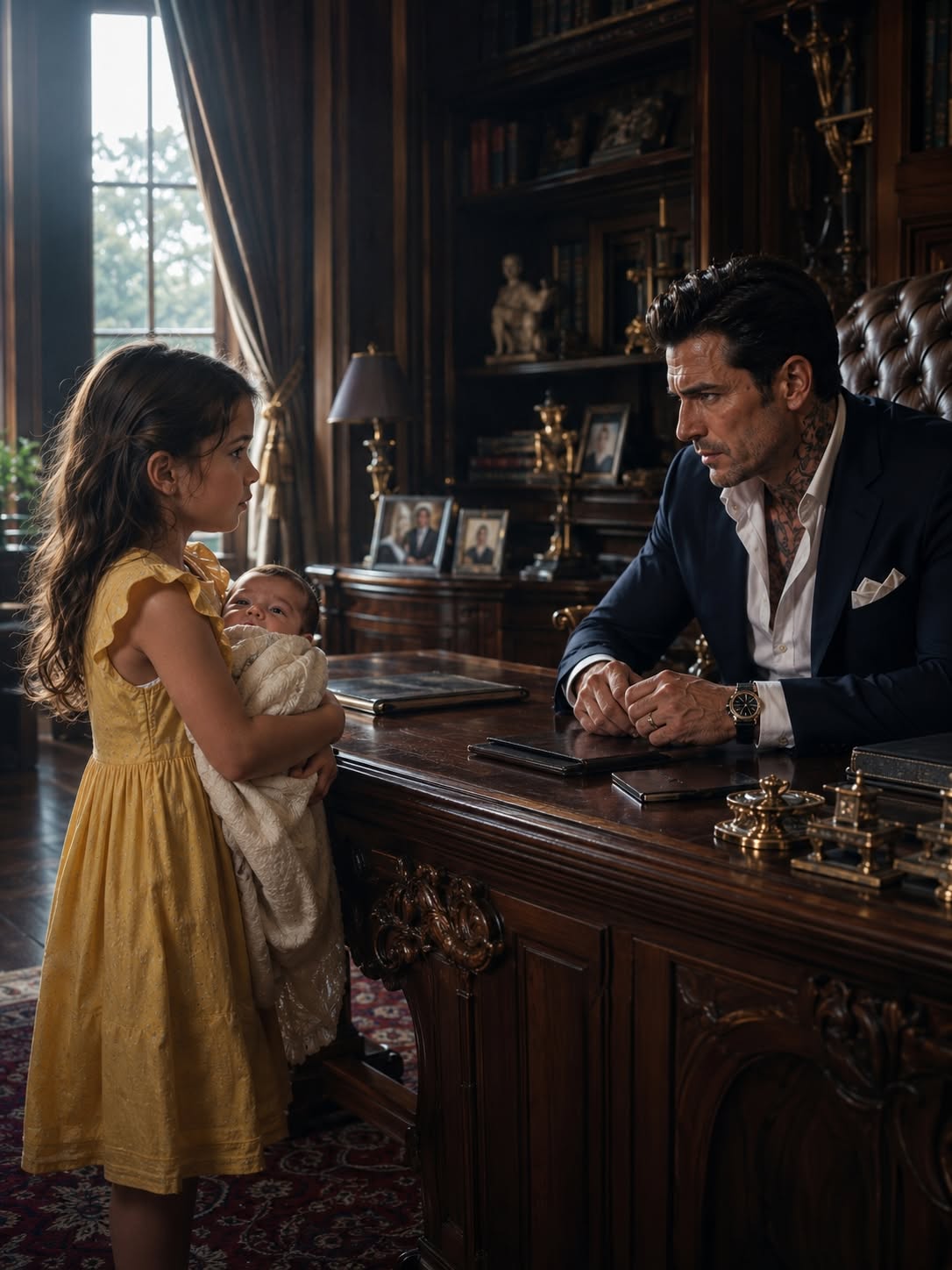 "Please Save My Little Sister, Sir," The Maid’s Toddler Begged the Mafia Boss to Save Her Baby Sister—Then One Silver Necklace Exposed the Traitor Who Murdered His Lost Love