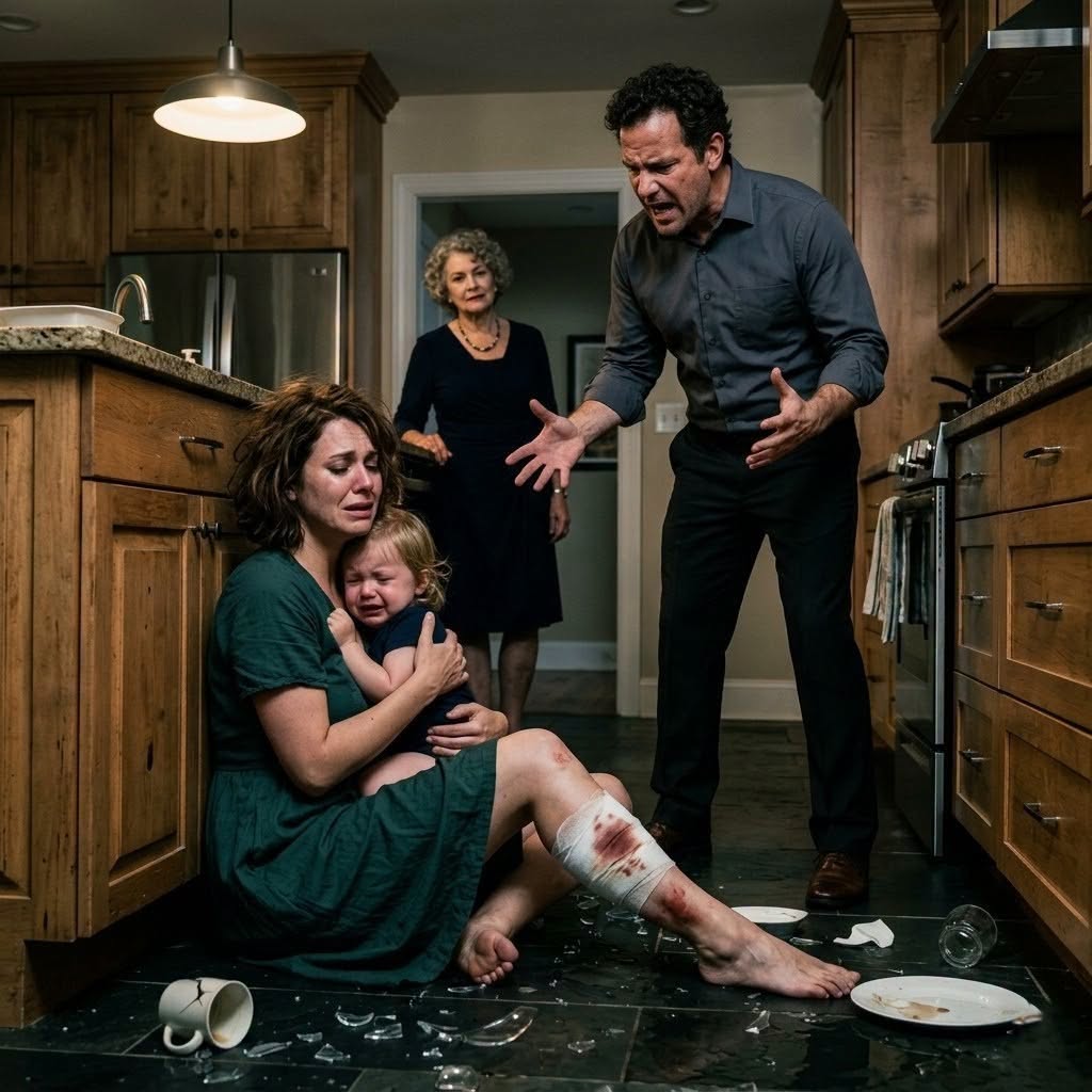 When my husband vio.len.tly shoved me to the floor, breaking my leg, I gave my 4-year-old daughter the secret signa