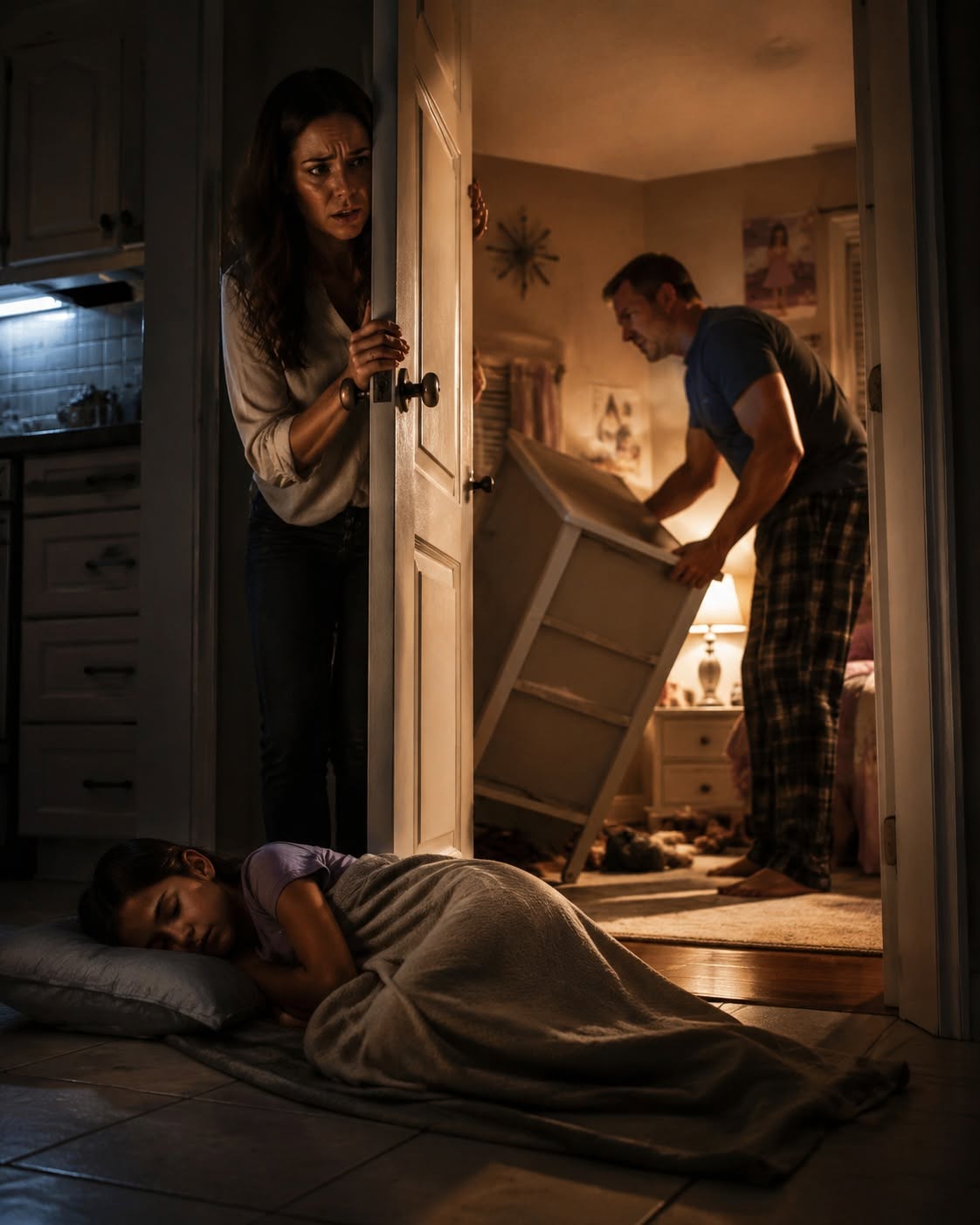 New "I Returned from a Work Trip and Found My Daughter Sleeping on the Kitchen Floor—But What I Saw Inside Her Bedroom Made Me Turn Pale