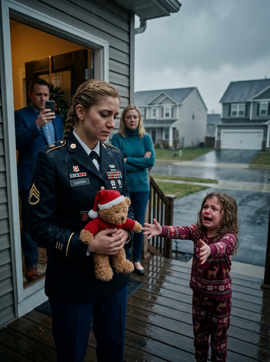 A four-year-old girl opened the front door with tears running down her cheeks and whispered, “Mommy, please don’t come inside… she might be unkind to me again.”