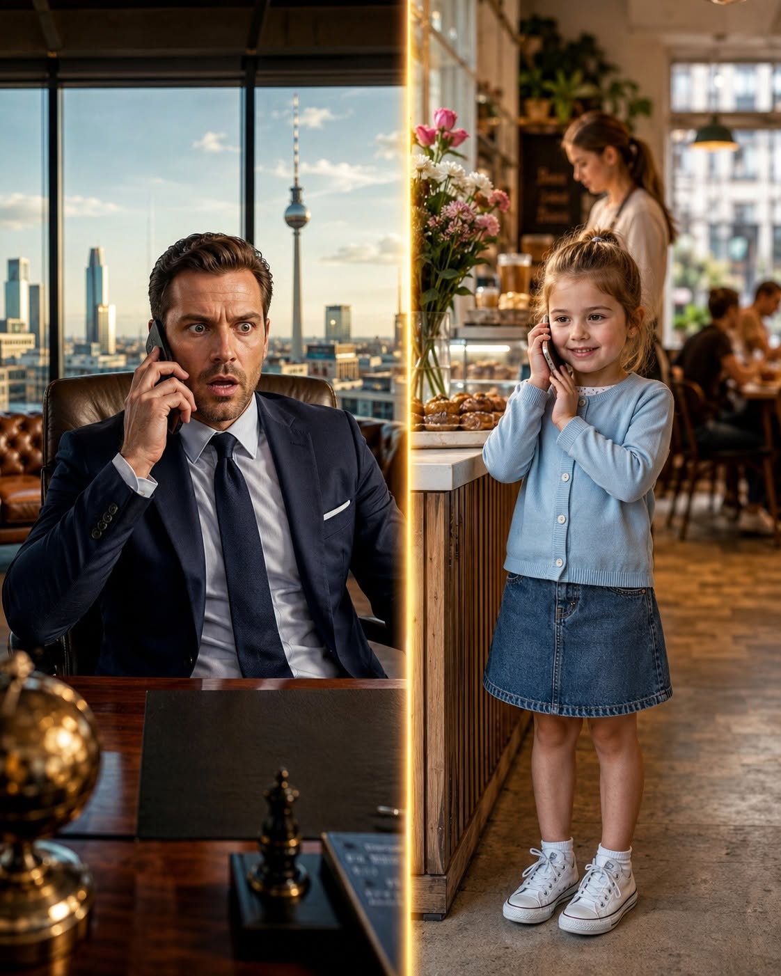 POOR Little Girl Answers A Call In German A MILLIONAIRE CEO Freezes
