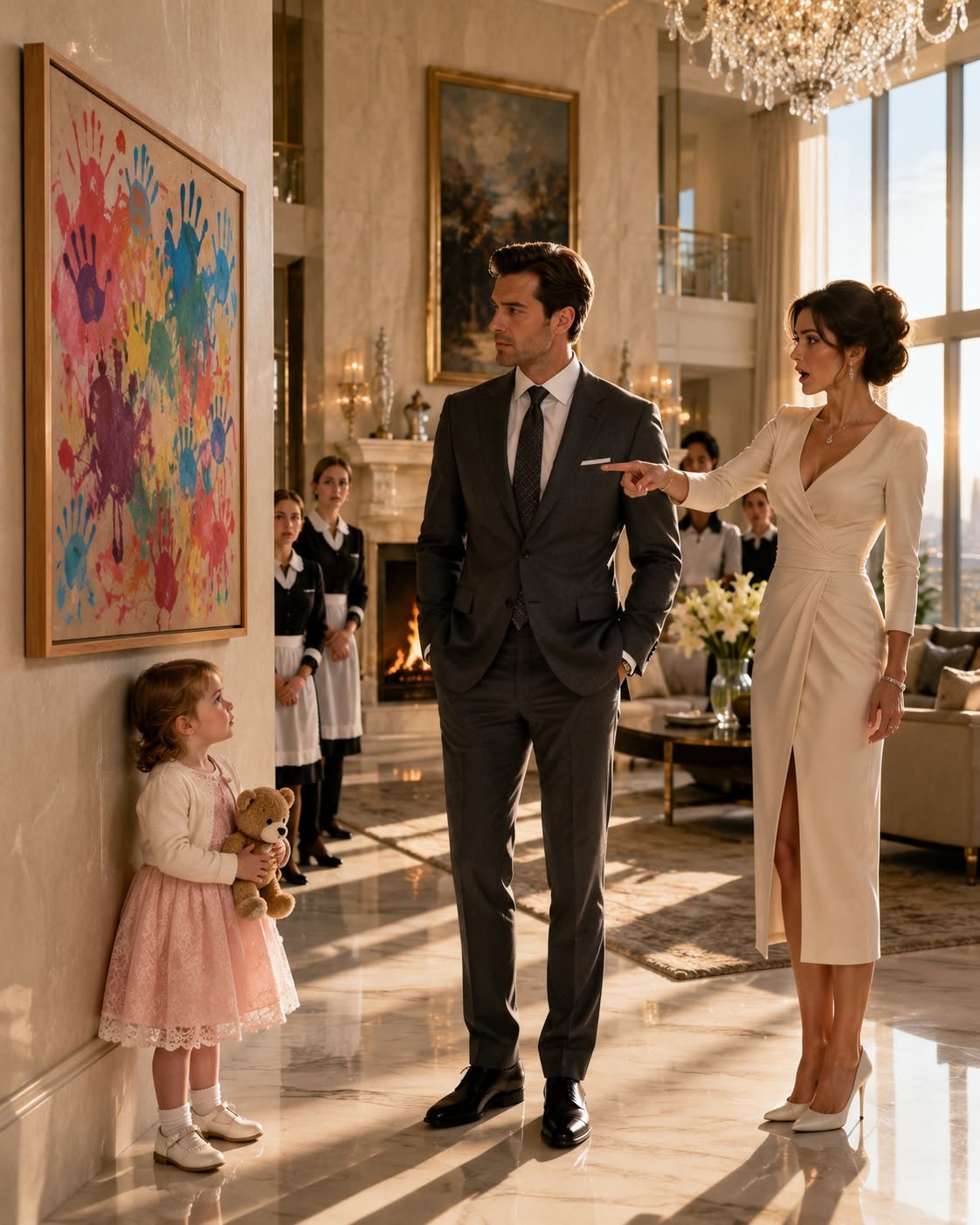 "This Garbage Doesn’t Deserve to Be Hung Here!" — Billionaire’s Fiancée Dumps the Maid’s Toddler’s