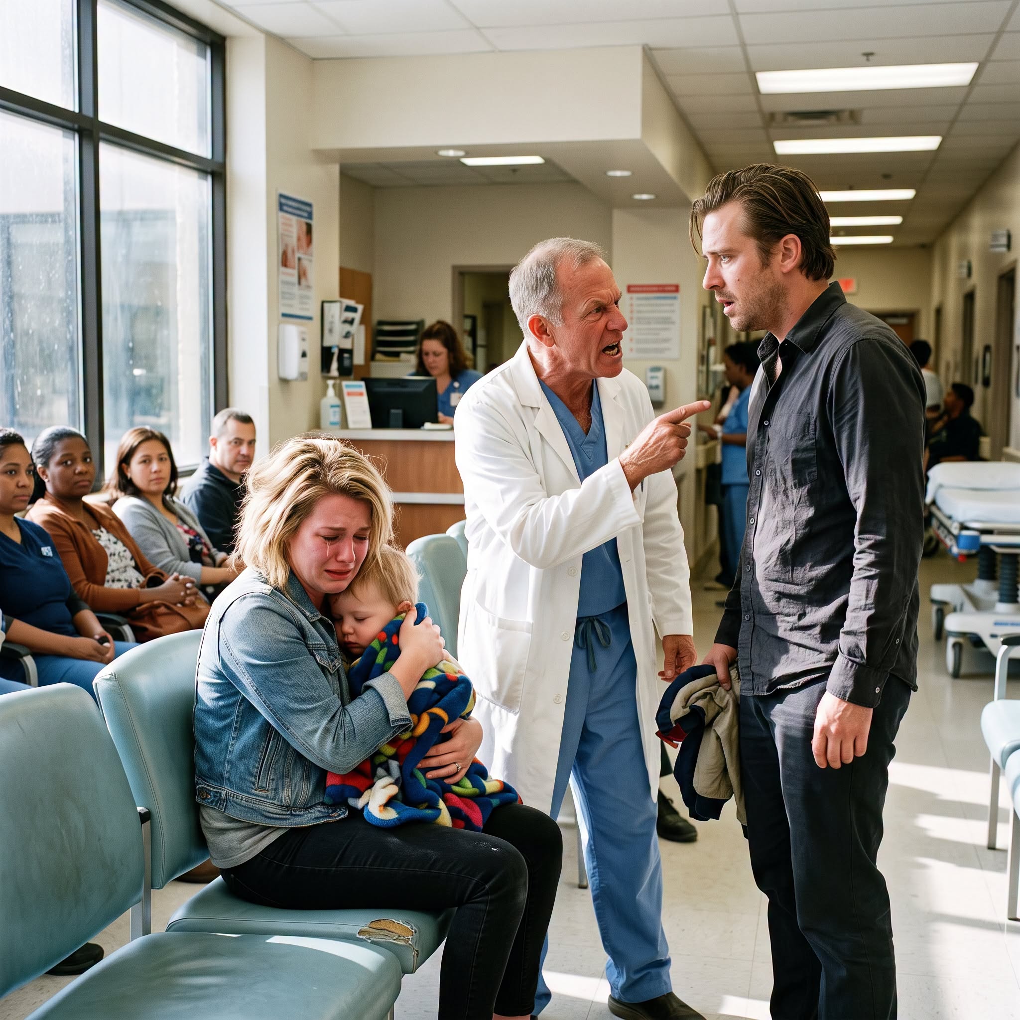 "104°F Fever, Shut-Off Phone, and a Mistress: 'You're Too Late,' Said the Doctor." "You're too late..."
