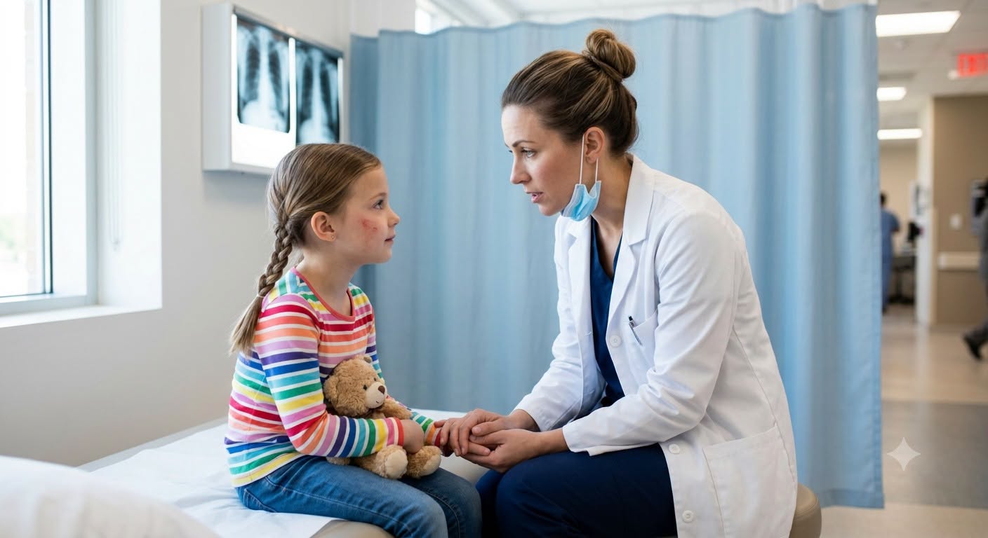 My sister smashed the cake into my daughter’s face as a joke—until the ER doctor locked the door and called 911.
