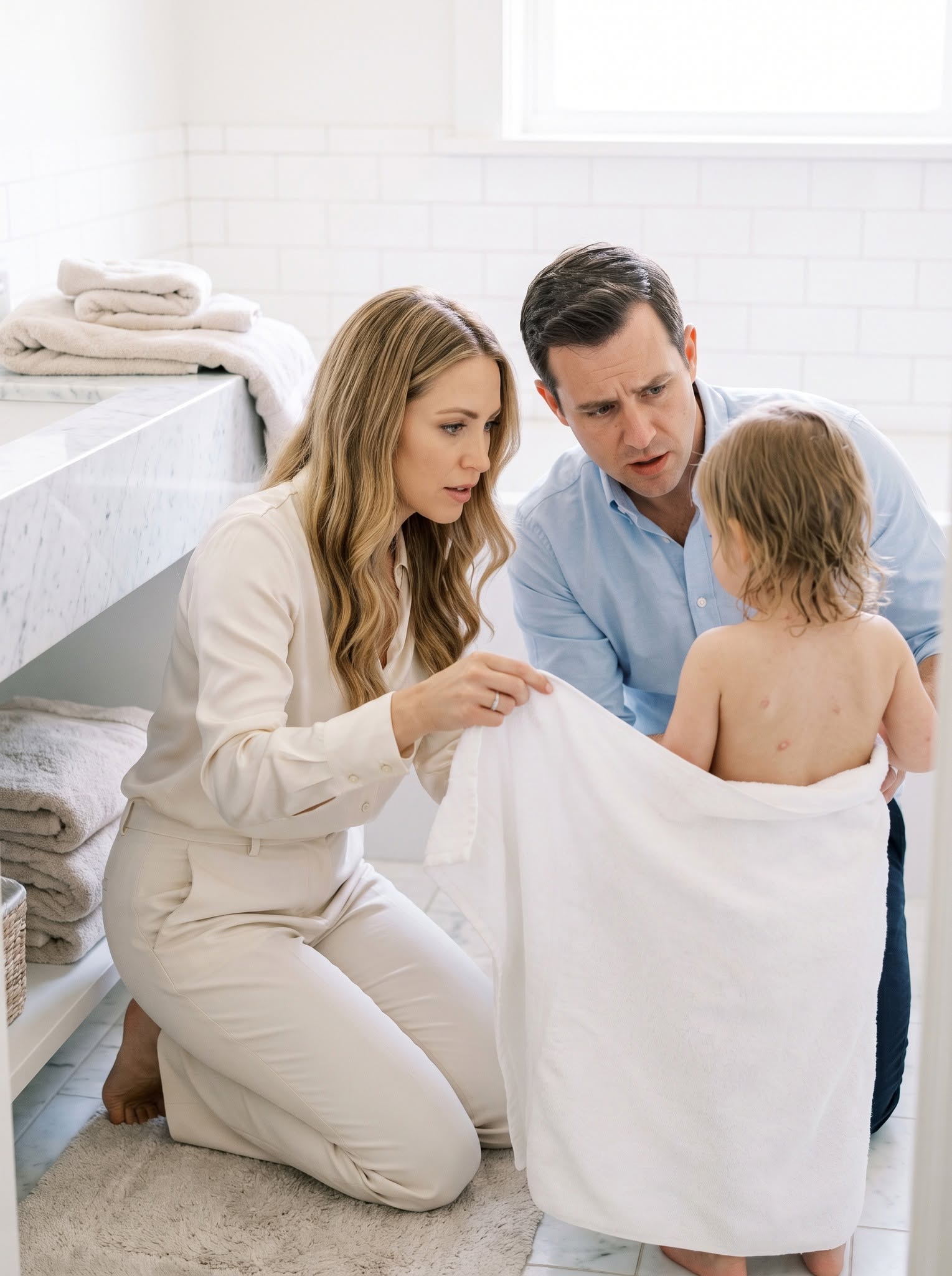 We adopted a 4-year-old girl. One year later, while giving her a bath, my pediatrician husband found nine unexplained puncture scars near her waist