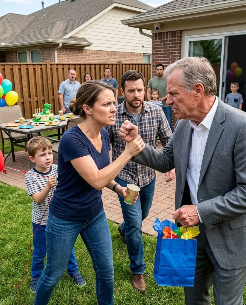 New My dad cut me off when I was 15, then years later showed up uninvited at my son’s birthday demanding $50K and threatening to sue me, but I stayed calm and gave him five minutes to leave...