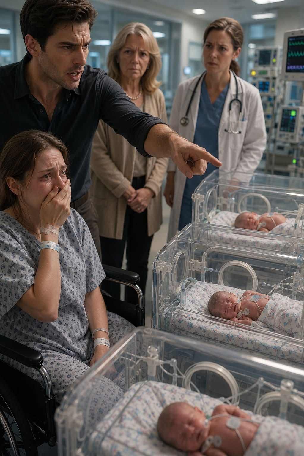 “I gave birth to triplets. My husband entered the NICU, pointed at the only healthy baby, and said, ‘That’s the one I’m taking home.’”