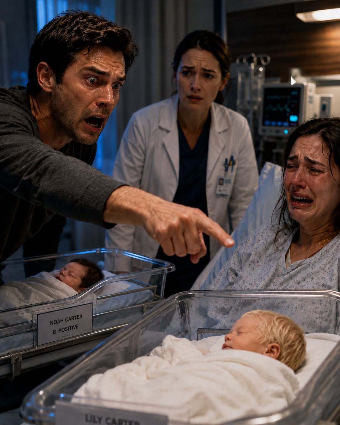 The first thing Ethan Carter noticed was that his newborn twins looked nothing alike.