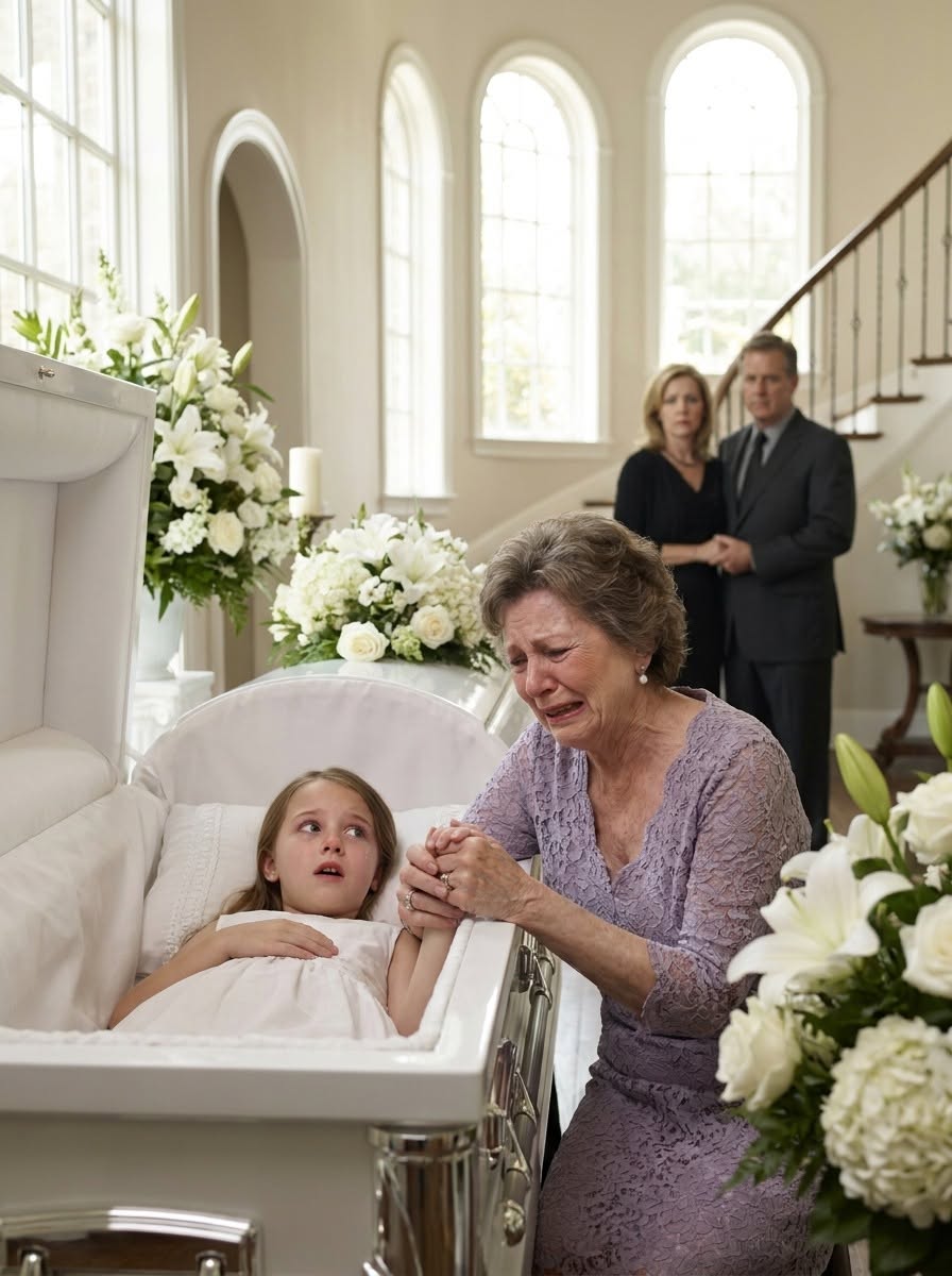 The grandmother opened her six-year-old granddaughter's coffin and heard her whisper, “Don't let Dad take me back.” Without screaming, she grabbed her phone and called the police. But when they found two padlocks and a key hidden beneath the lining, they realized the funeral was concealing something far worse