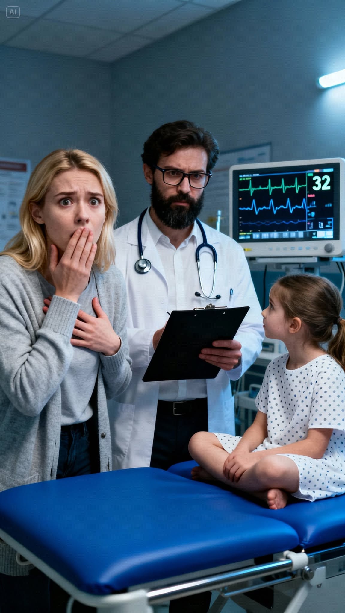 My daughter had been vomiting and complaining of stomach aches for weeks. My husband accused her of faking it. I took her to the emergency room secretly. The doctor examined the scan and whispered, "There’s a tumor." I could only scream in horror.
