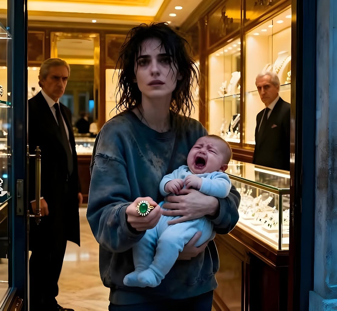 When Sofia Martini, a 26-year-old single mother, walked into the most exclusive jewelry store in Milan with her three-month-old baby in her arms and a worn sweatshirt, every customer stared at her with contempt.