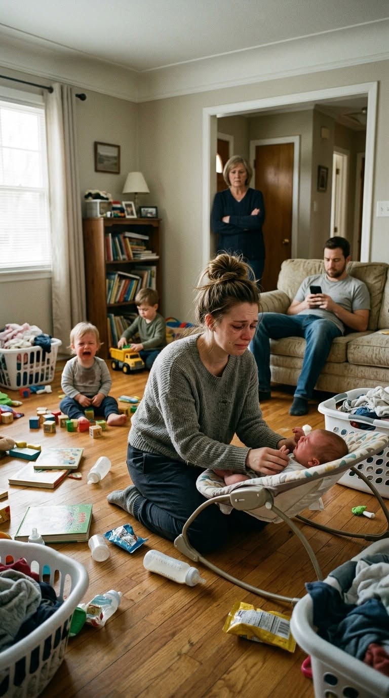 She Arrived Unannounced and Found Her Daughter-in-Law Broken With 4 Children While Her Son Watched TV — So She Taught Him a Brutal Lesson