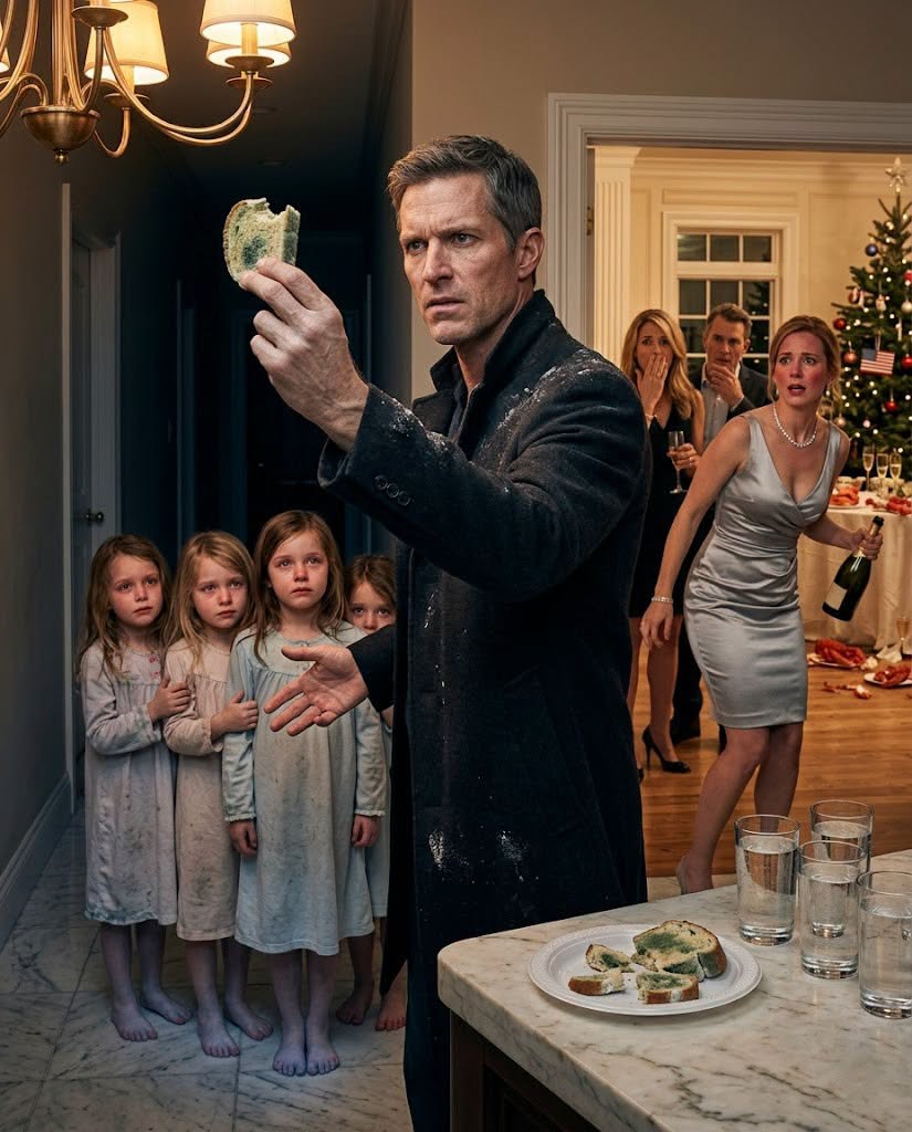 The millionaire returned home for Christmas and found his little daughters eating moldy bread while his new wife danced in diamonds downstairs
