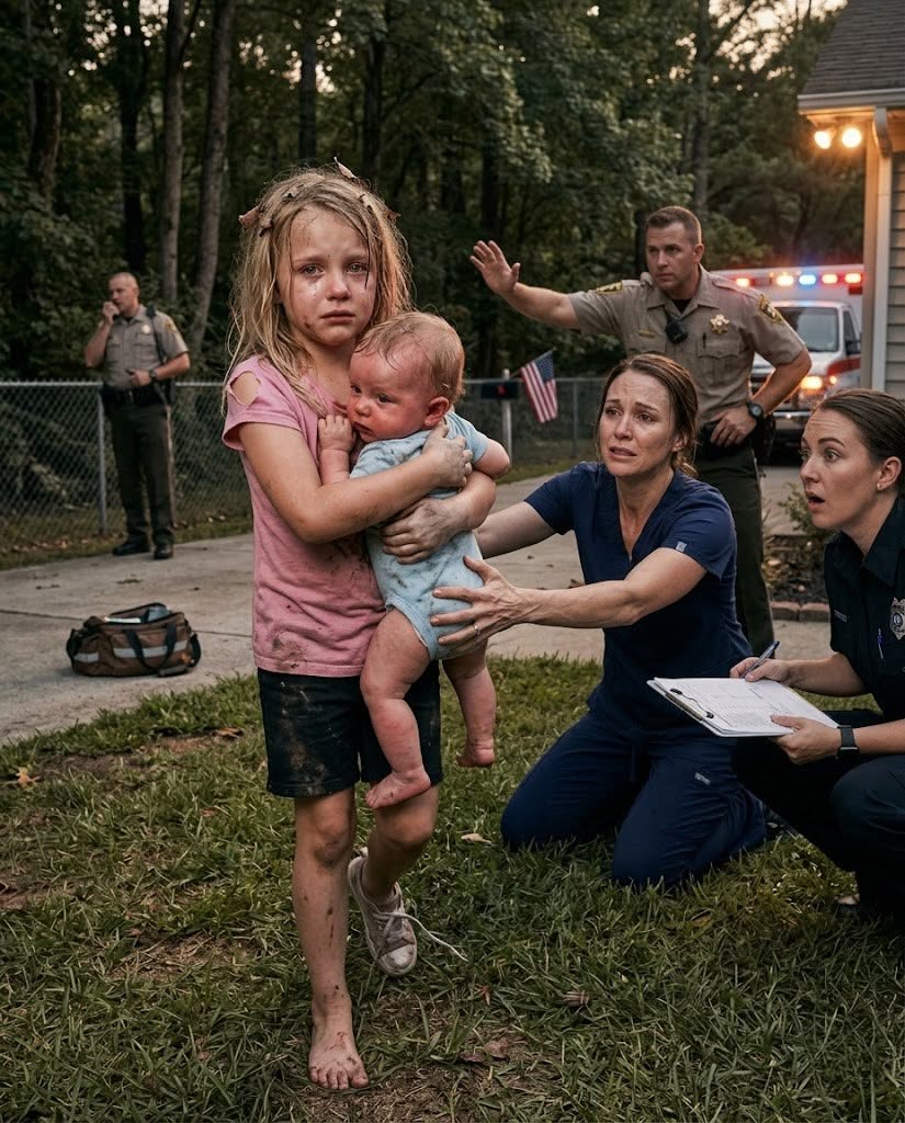 My 7-Year-Old Daughter Came Out Of The Woods Carrying Her Baby Brother—Then She Whispered, "Not yet. I have to keep him safe.