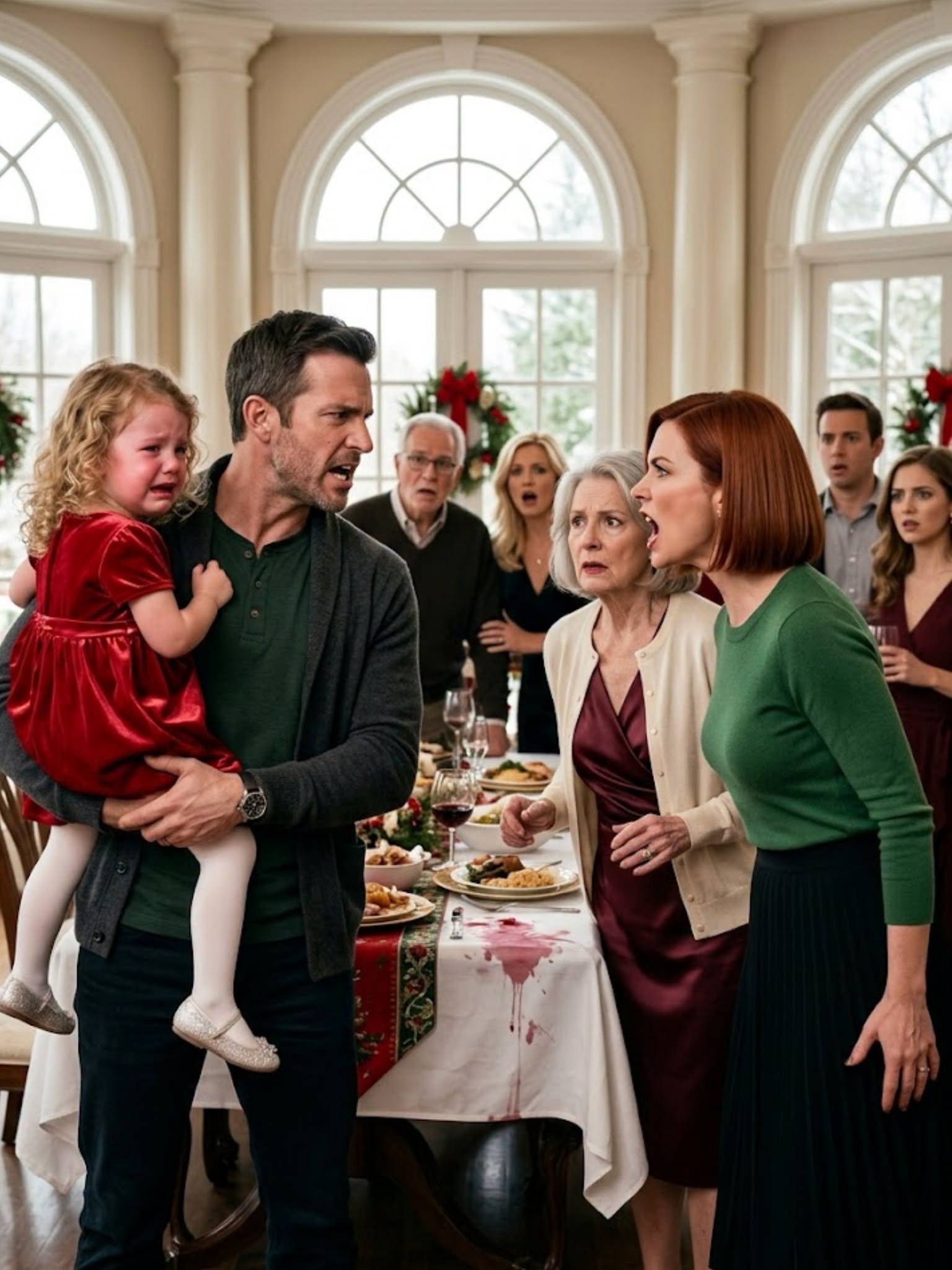 At Christmas dinner, my daughter accidentally knocked juice onto the table. My mother-in-law sla:pped her in front of everyone
